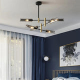 Black gold irregular design bedroom pendant light