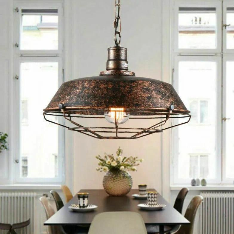 Black Industrial Light Single Pendant