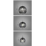 Black Iron Woven Sphere Pendant Light