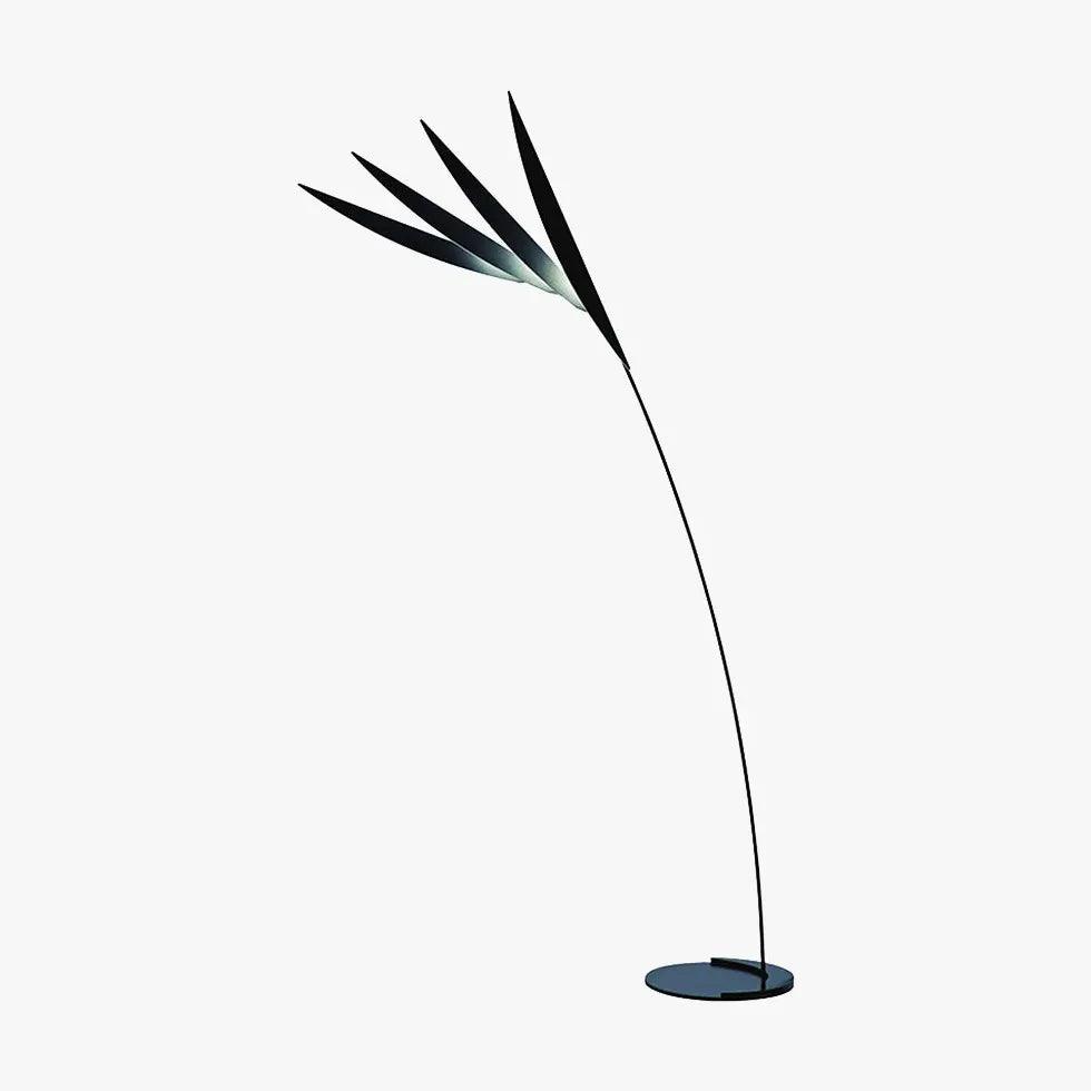 Black Leaf Design Modern Floor Lamp