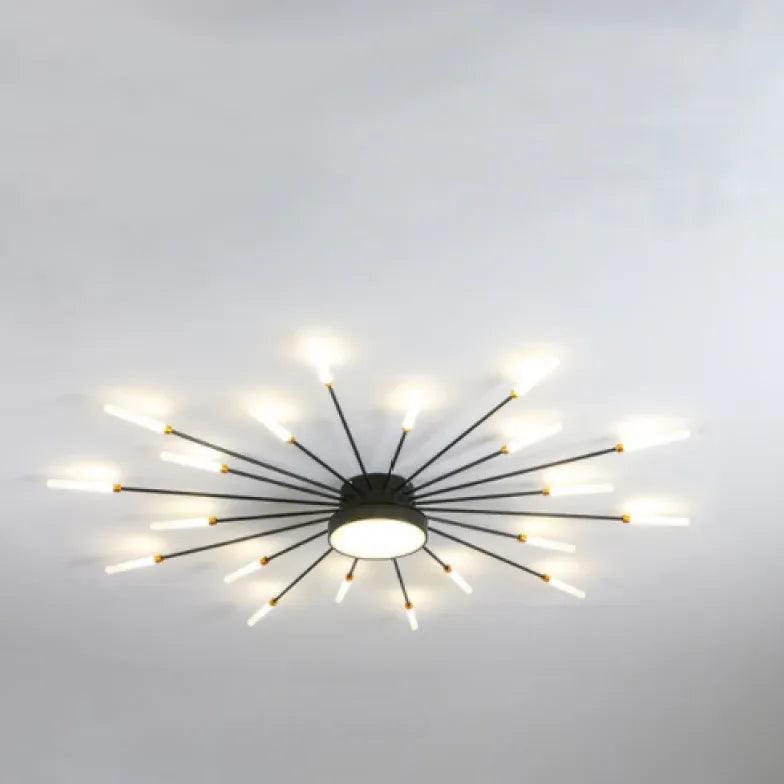 Black LED Modern Flush Ceiling Lights - Clowas