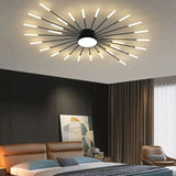 Black LED Modern Flush Ceiling Lights - Clowas