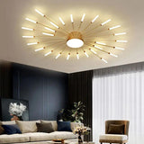 Black LED Modern Flush Ceiling Lights - Clowas