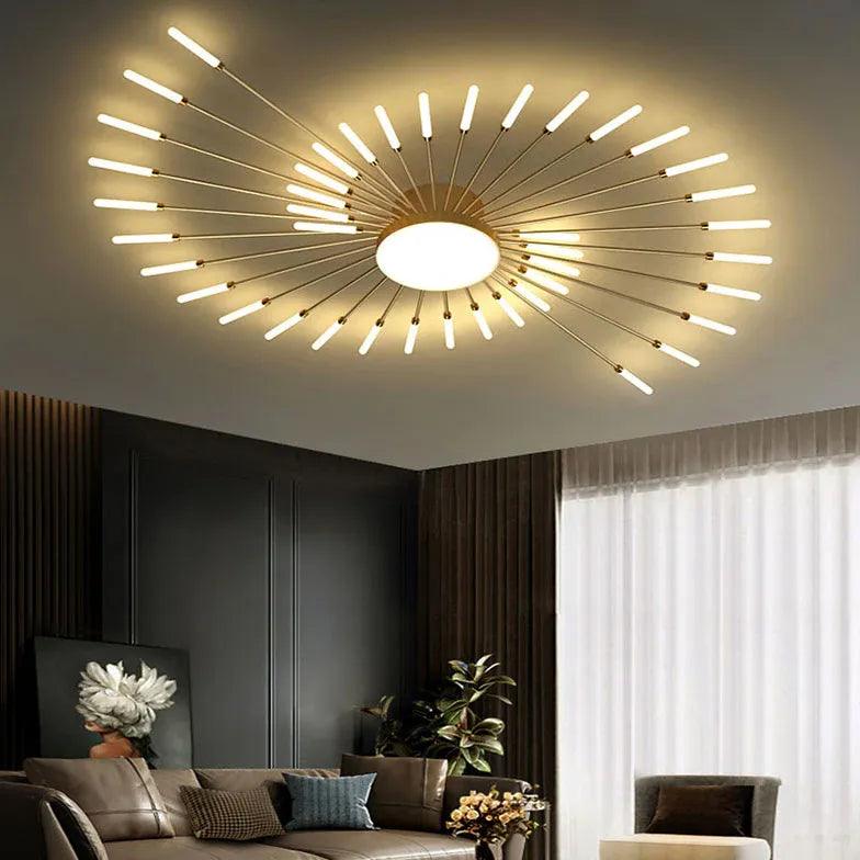 Black LED Modern Flush Ceiling Lights - Clowas