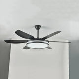 Black Metal Modern Minimalist Fan Light