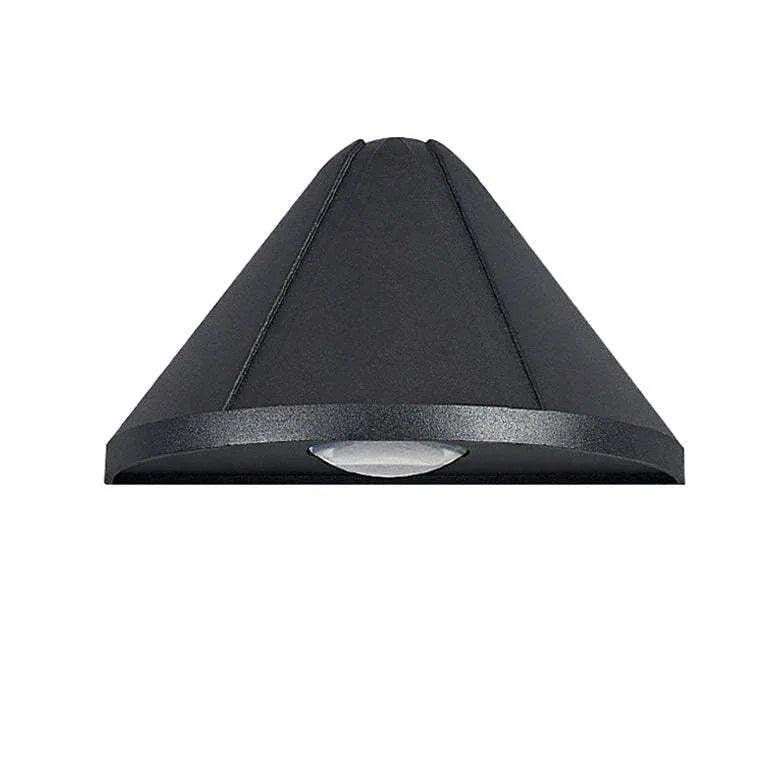 Black Outdoor Conical Metal Wall Lamp - Clowas