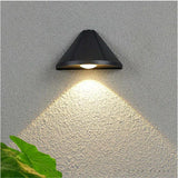 Black Outdoor Conical Metal Wall Lamp - Clowas