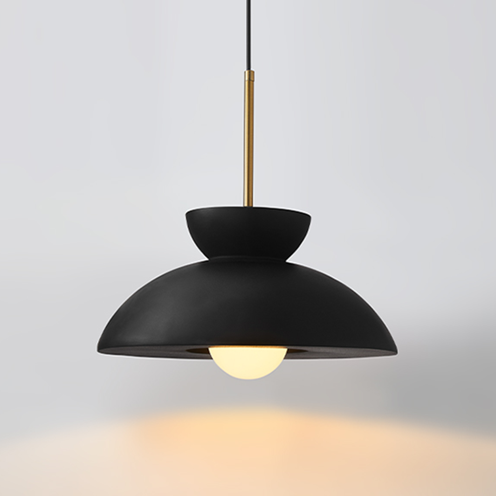 Black Simple Restaurant Resin Pendant light