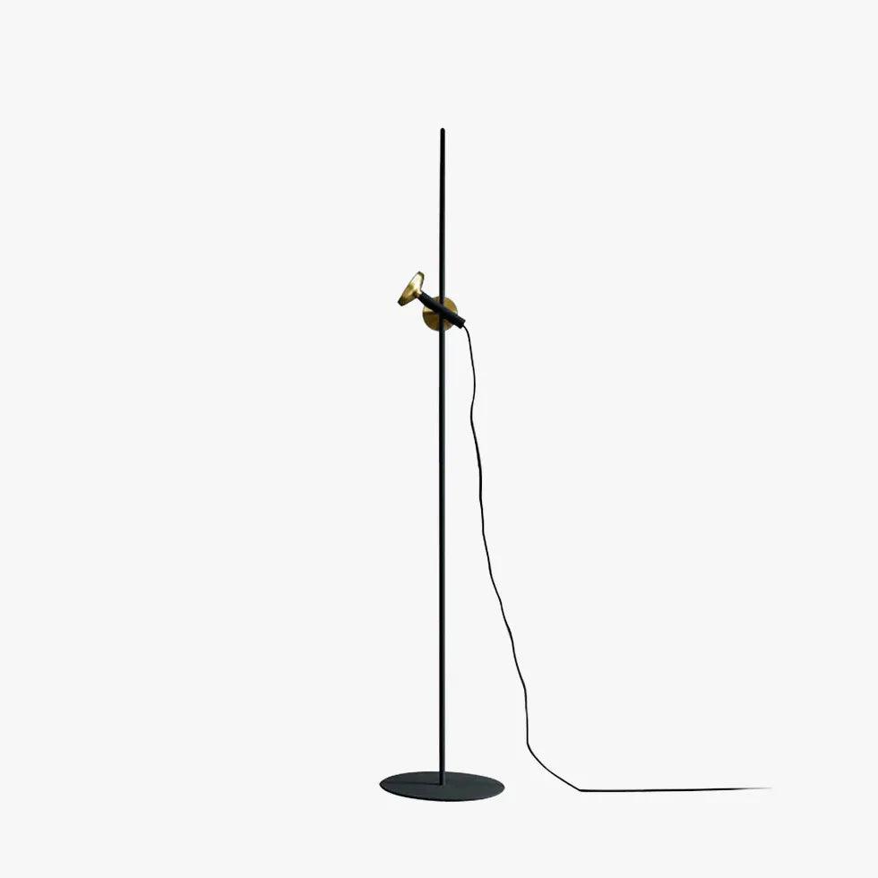 Black Straight Minimalist Adjustable Floor Lamp