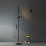 Black Straight Minimalist Adjustable Floor Lamp