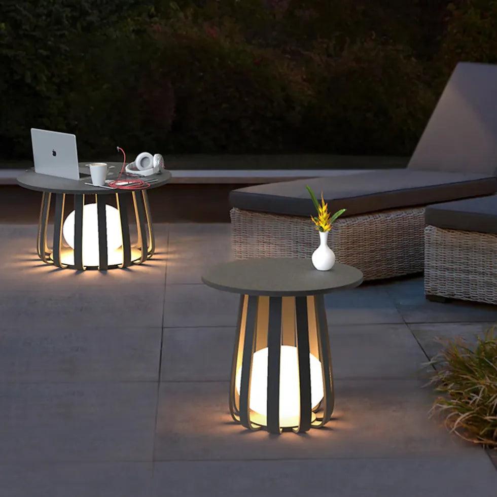 Black Table Garden Outdoor Floor Lamps