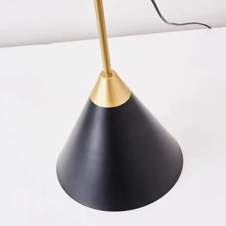 Black Unique Double-Curve Design Floor Lamp