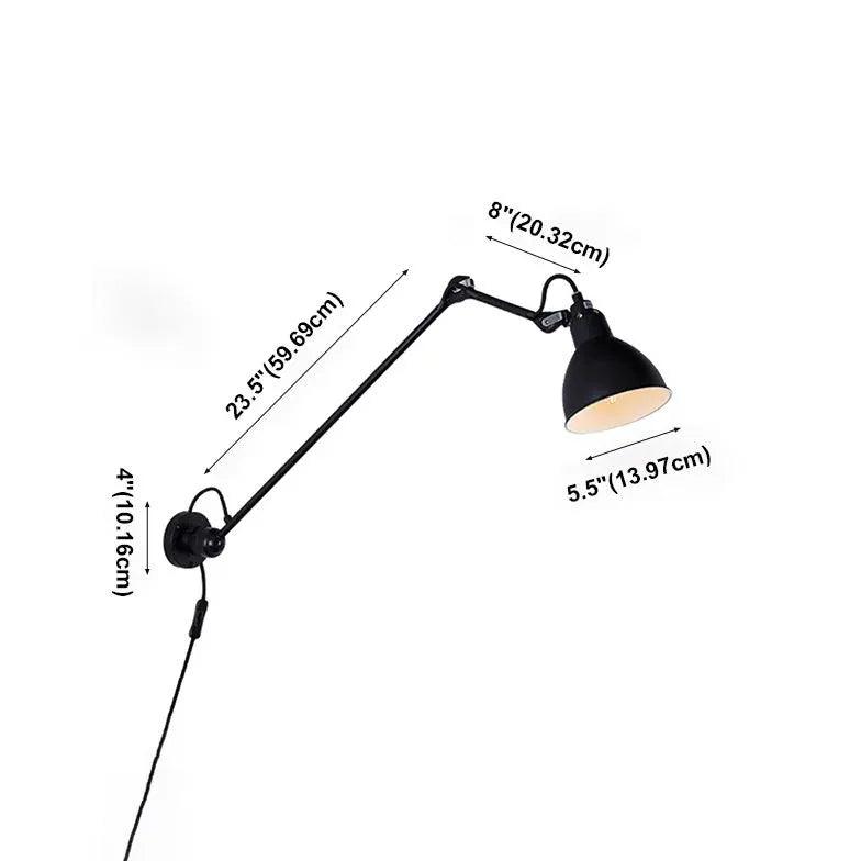 black wall light with switch - Clowas