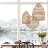 Boho Dining Room Rattan Pendant Light