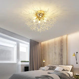 Bouquet-Shaped Gold Embedded Ceiling Light