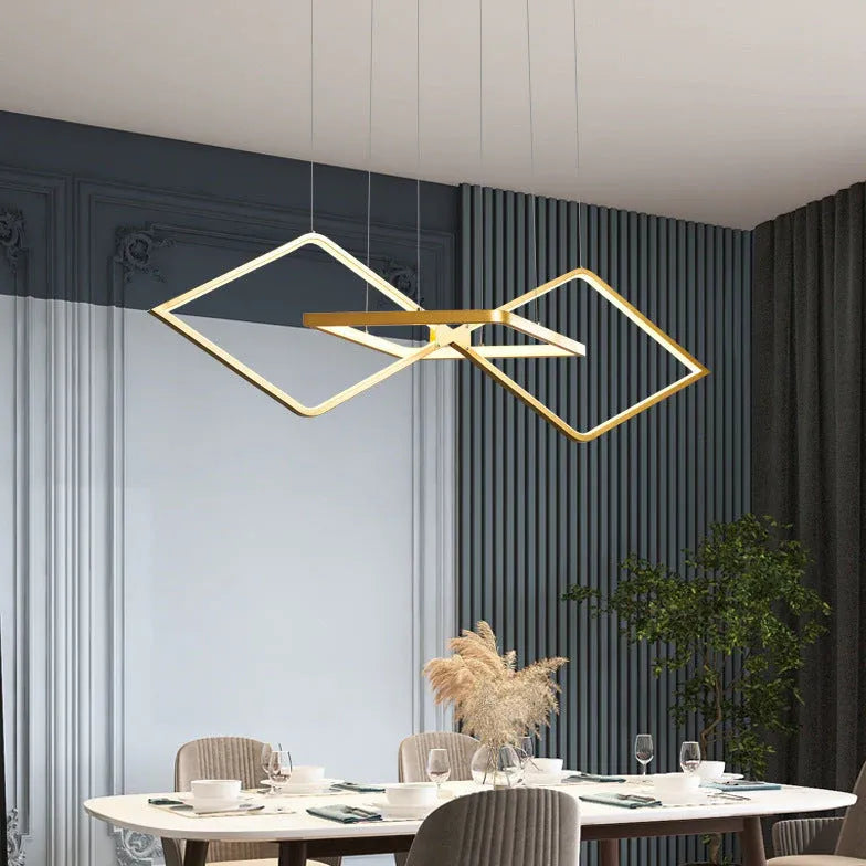 Diamond Frame Modern LED Pendant Light