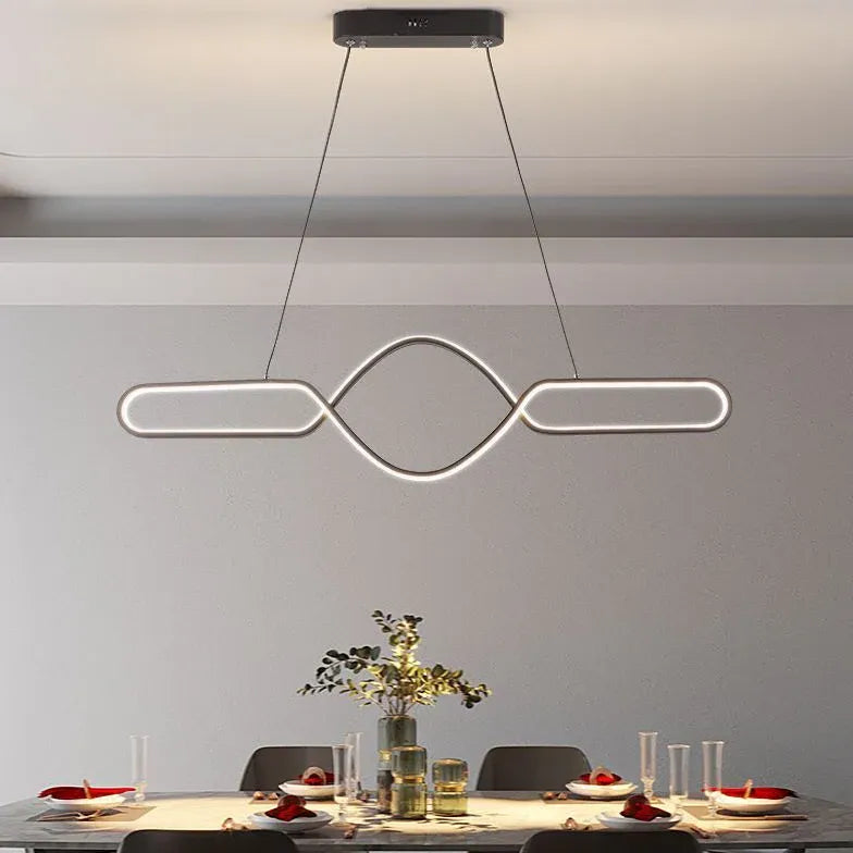 Wave-shaped Streamlined LED Pendant Light