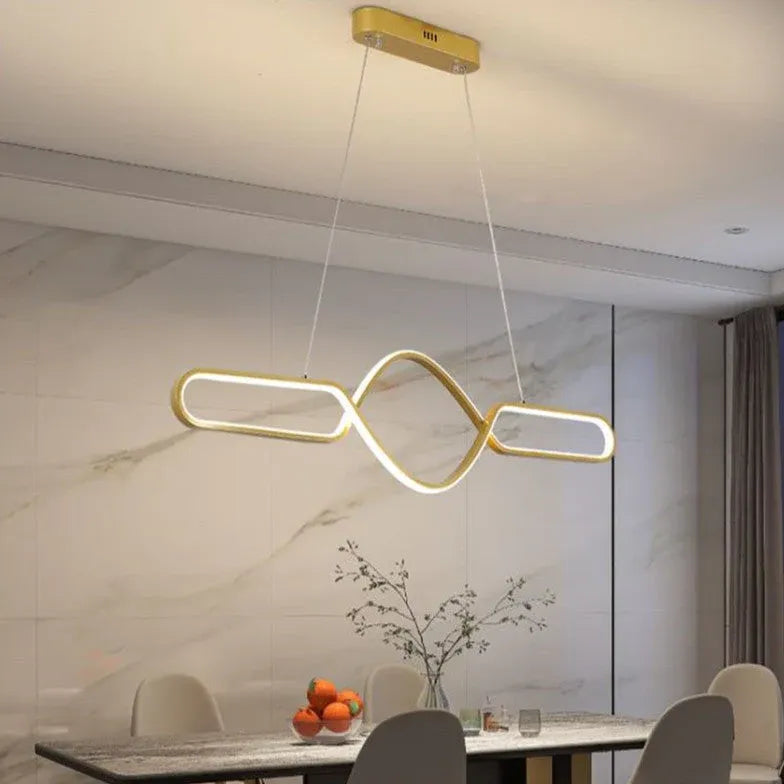 Wave-shaped Streamlined LED Pendant Light