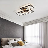 Rectangular Geometric Black LED Ceiling Light