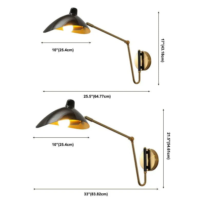 Adjustable Swing Arm Industrial Reading Light