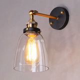 Pewter Wall Lights Glass Industrial