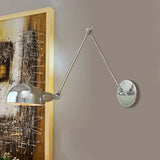 Silver Adjustable Industrial Wall Lights