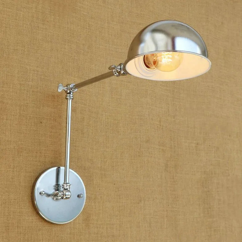 Silver Adjustable Industrial Wall Lights