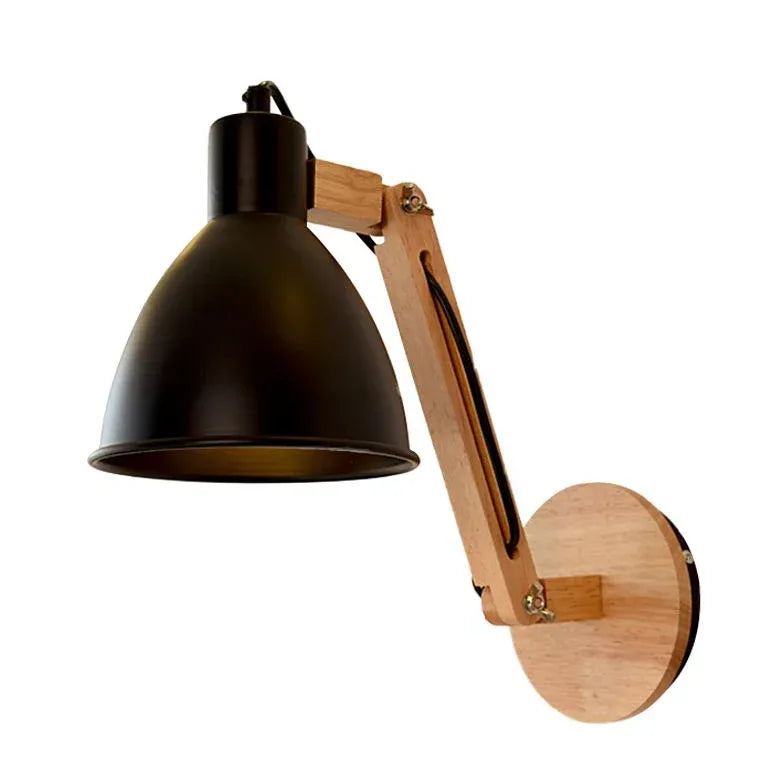 Adjustable Wooden Industrial Wall Lights