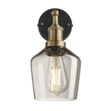 Brooklyn Smoked Glass Schoolhouse Wall Light