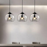 Brown Adjustable Glass Modern Pendant Light - Clowas