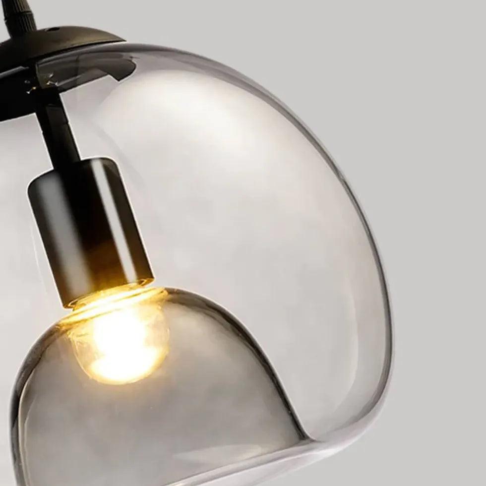Brown Adjustable Glass Modern Pendant Light - Clowas