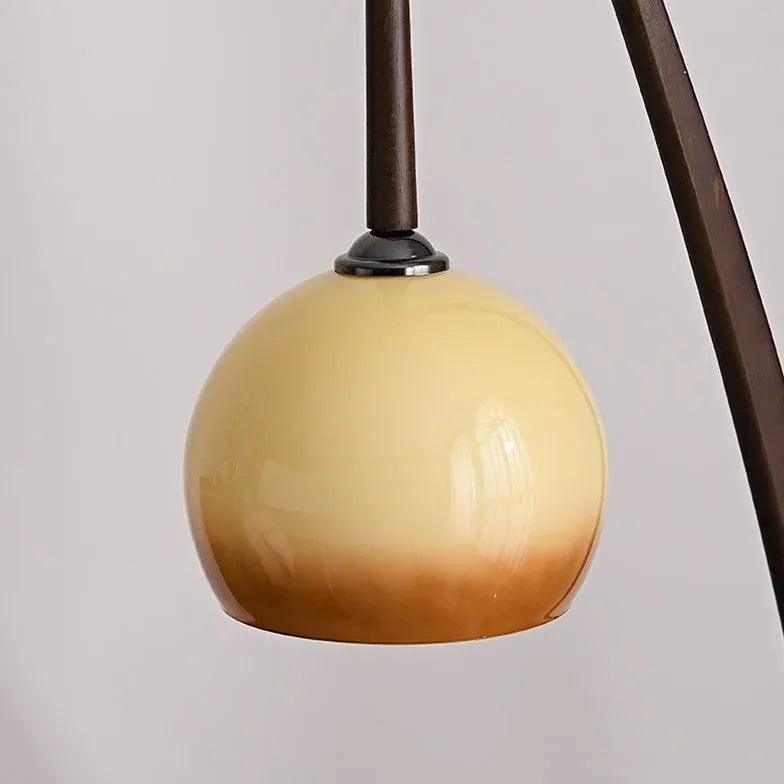 Brown Tripod Floor Lamp with Round Lampshade