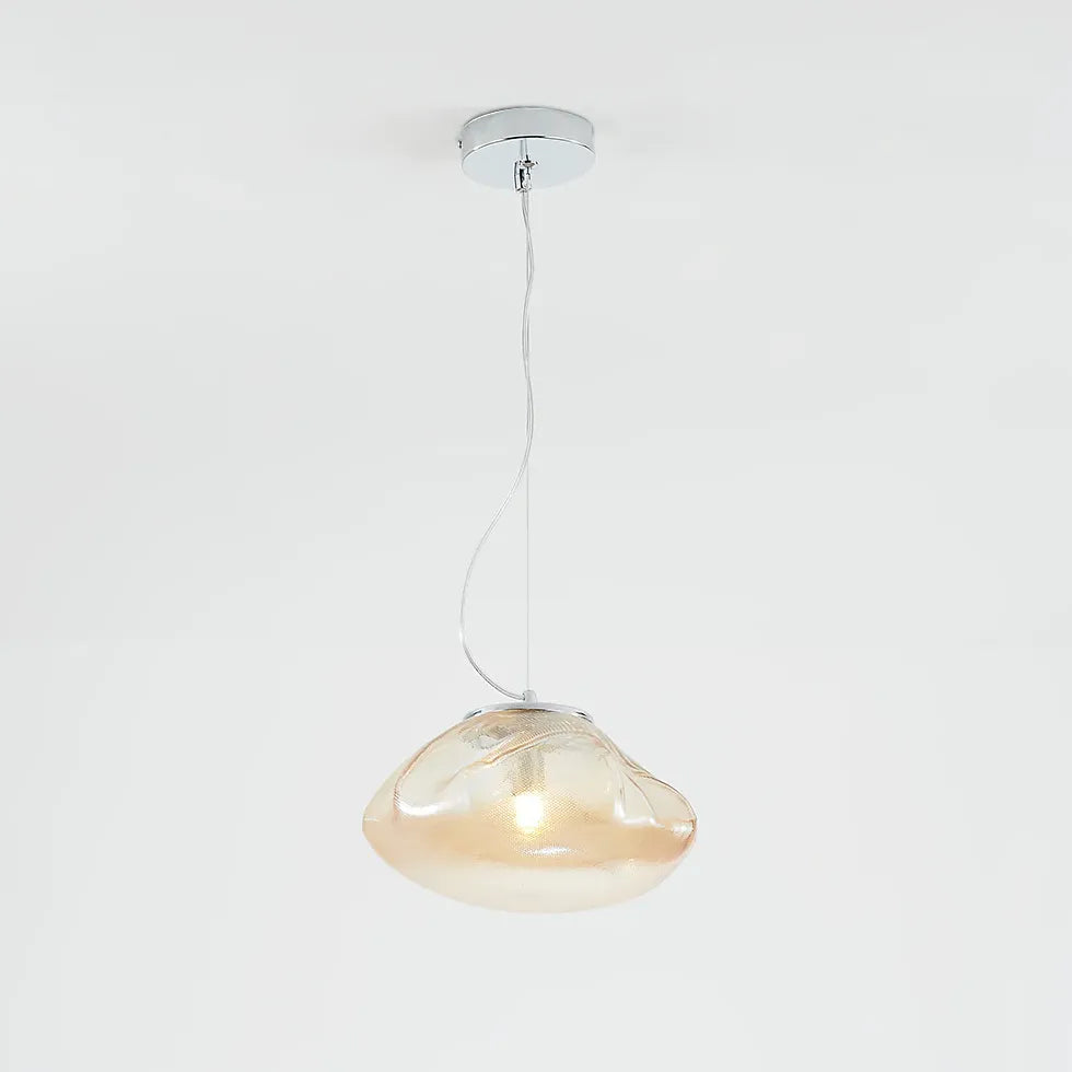 Irregular Shaped Glass Shade Modern Pendant Light