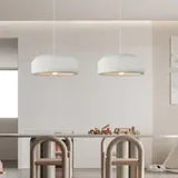 Round Minimalist Modern White Pendant Light