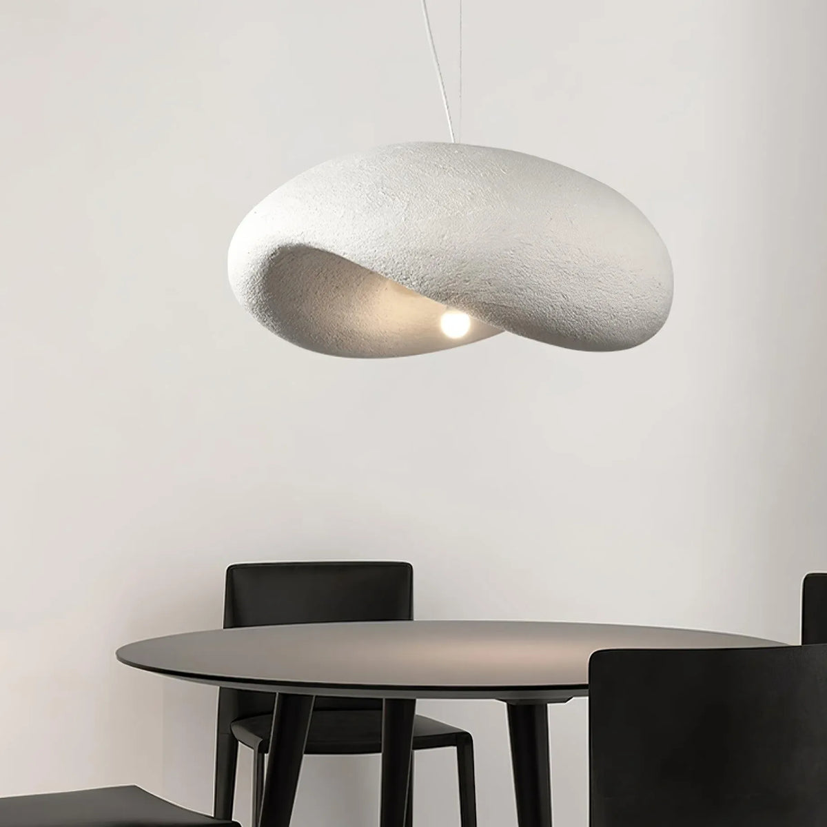 Faux Concrete Design Modern White Pendant Light