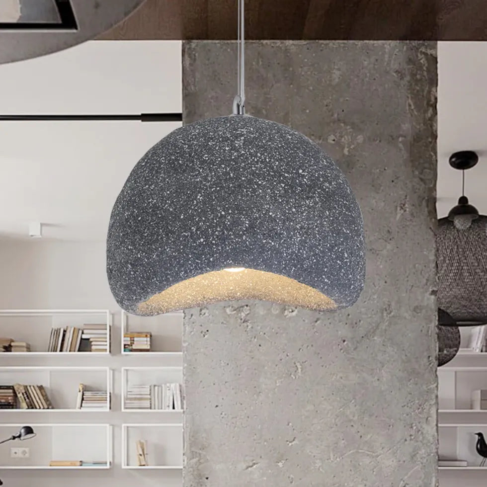 Faux Rock Texture Lampshade Modern Pendant Light