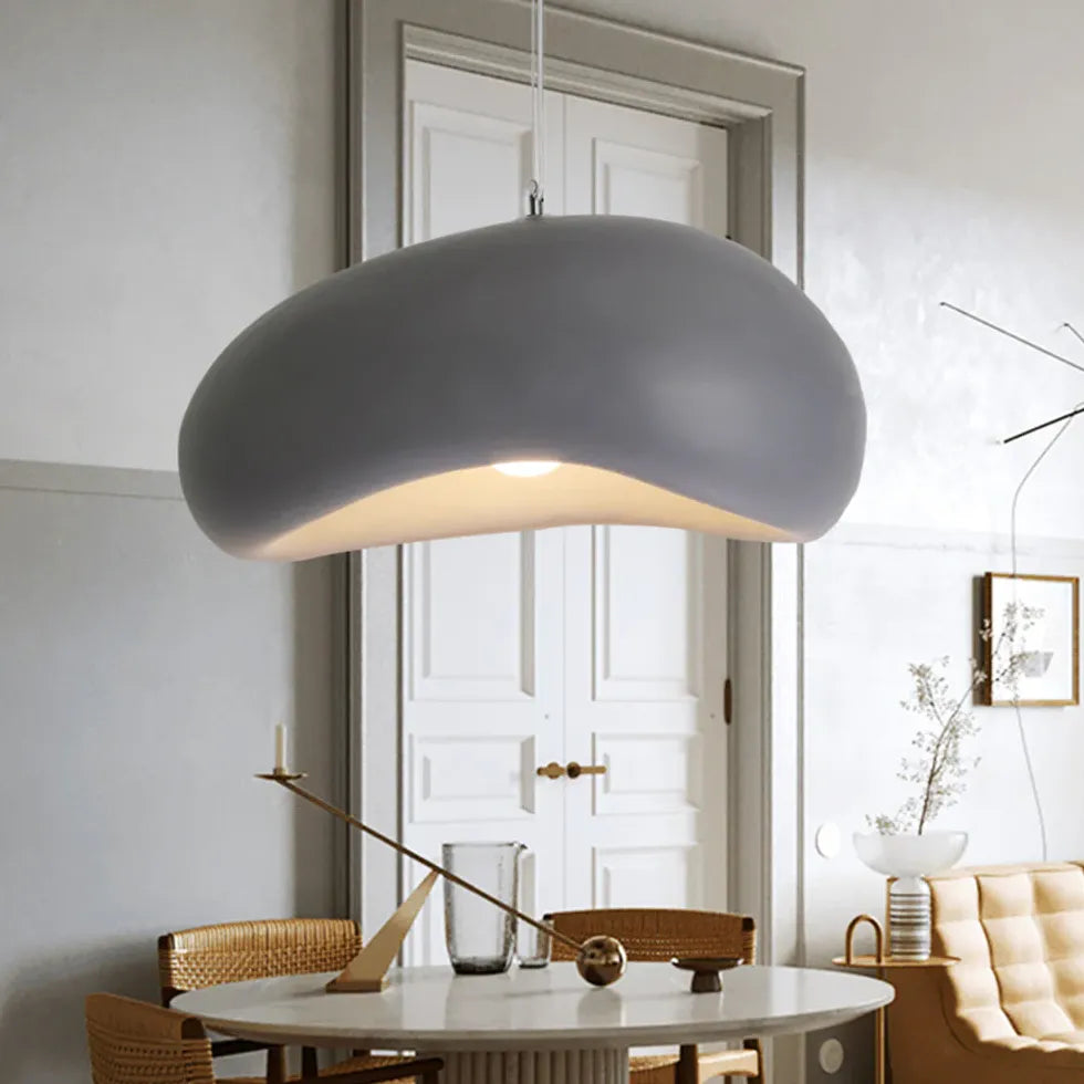 Pebble Texture Lampshade Modern Pendant Light