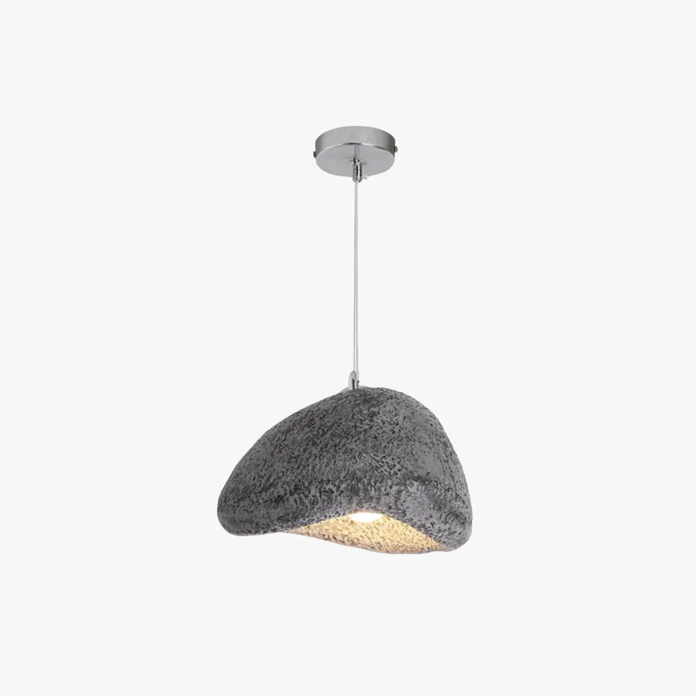 Irregular Pebble Texture Lampshade Modern Pendant Light