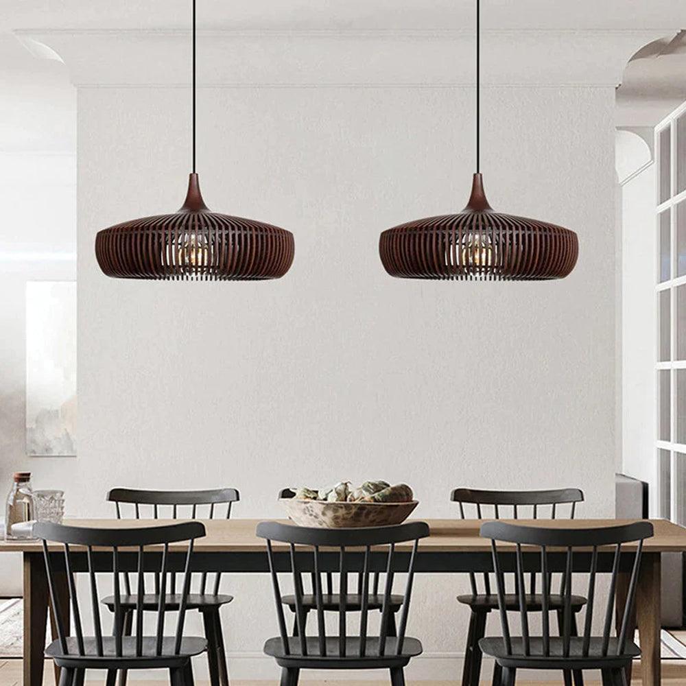 Vintage Wood Ceiling Pendant Light for Dining Room