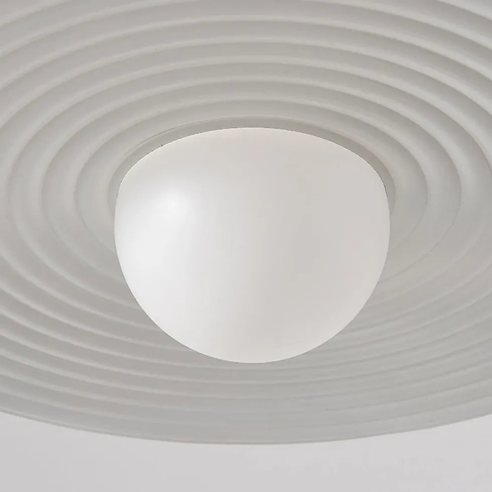 Flat Ring-shaped Lampshade White Kitchen Pendant Light