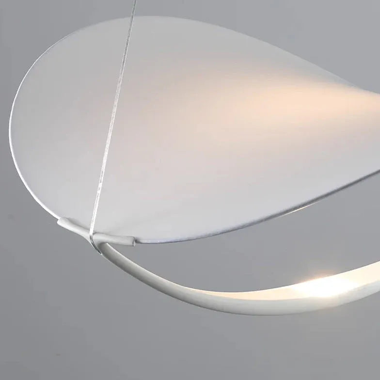 Curved Blades Bedroom White Pendant Light