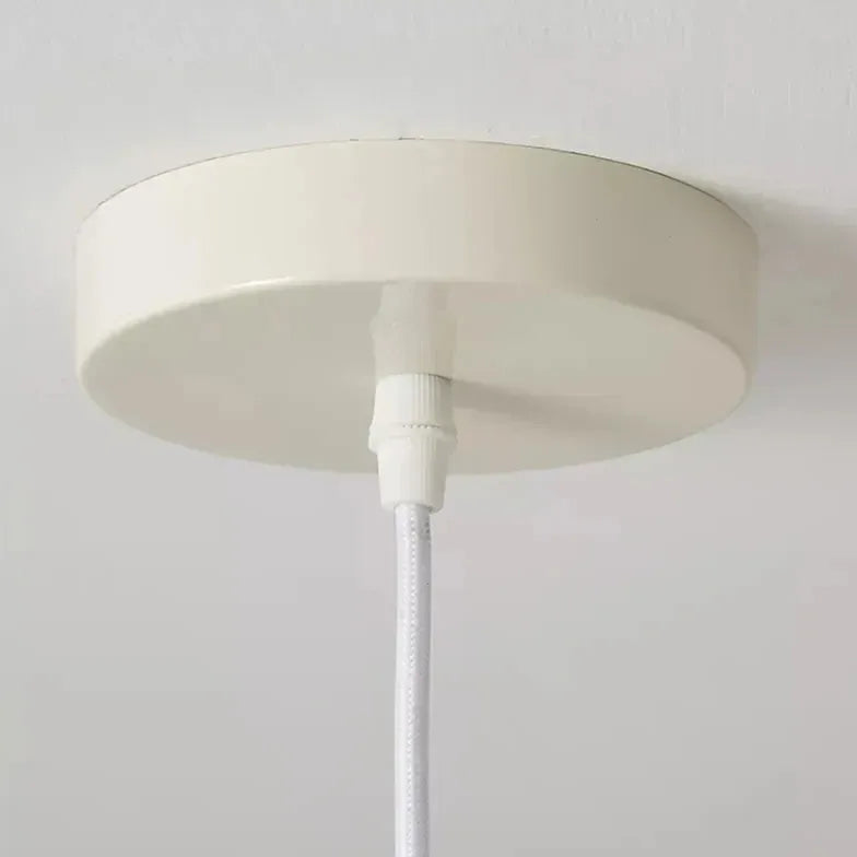 Sleek Rounded Design White Dining Pendant Light