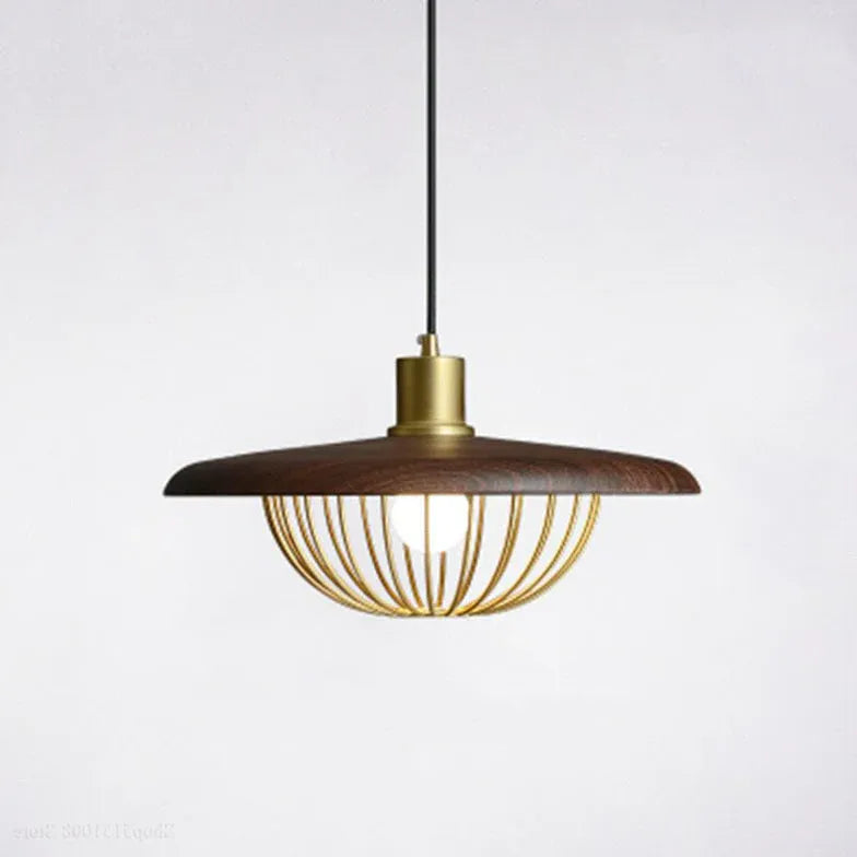 Metal Disc-Shaped Vintage Single-Head Pendant Light