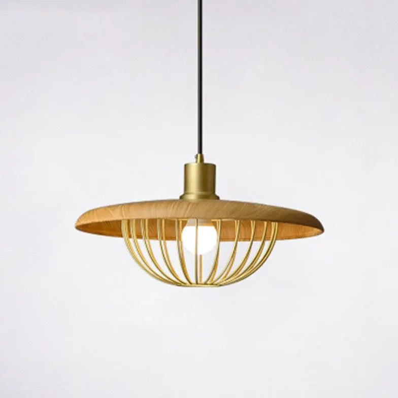 Metal Disc-Shaped Vintage Single-Head Pendant Light