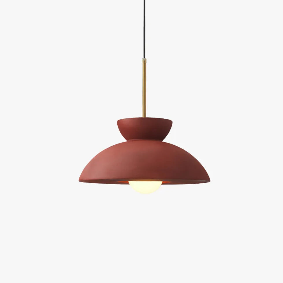 Red Frosted Modern Kitchen Pendant Light