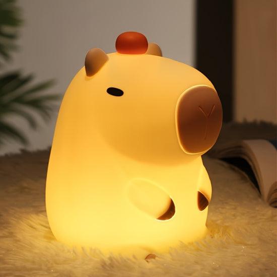 Small Capybara Silicone Touch Table Lamp for Bedroom