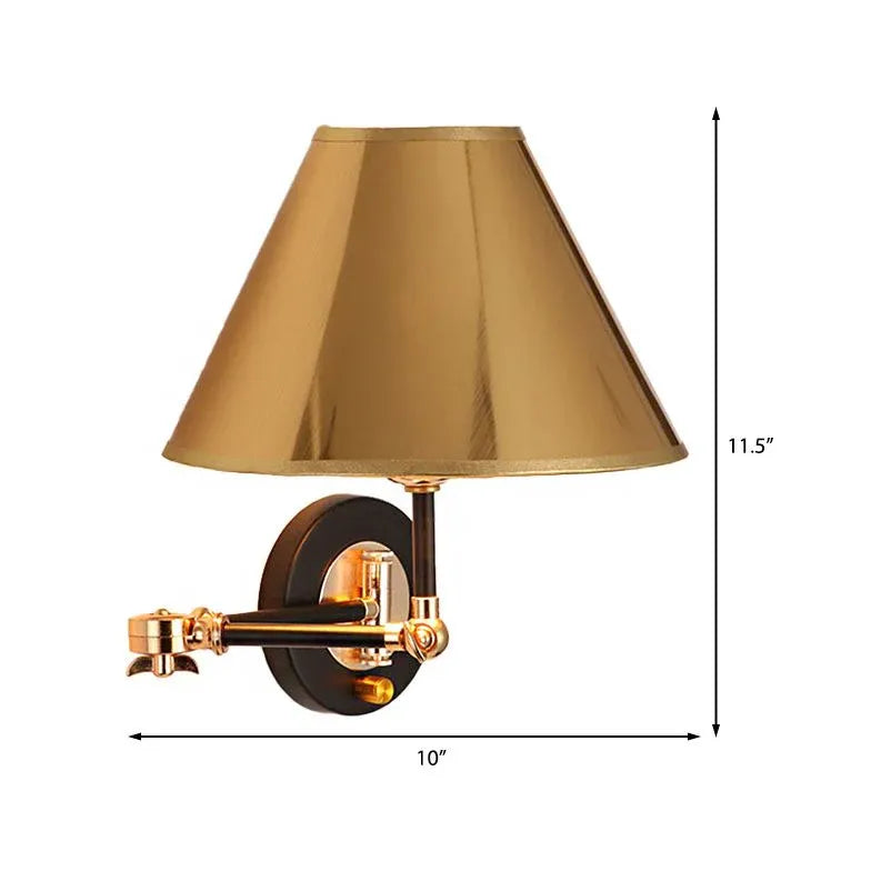 Gold Conical Vintage Reading Light