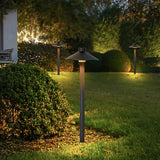 Disc Conical Black Garden Bollard Lights