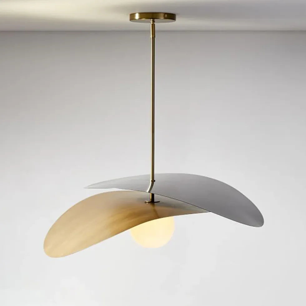 Two-tone Wavy Lampshade Modern Pendant Light