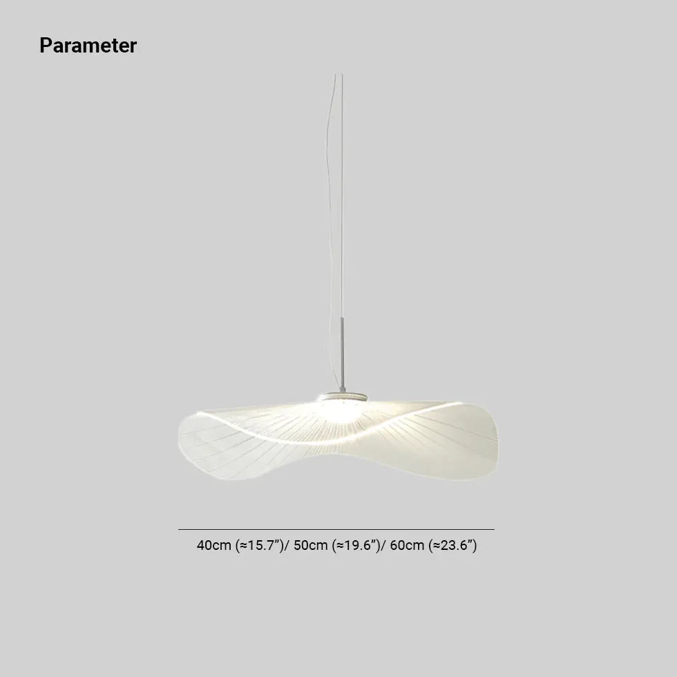 Lotus Leaf-shaped Modern White Acrylic Pendant Light